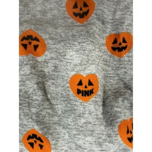 PINK Victorias Secret Pajama Shorts Womens XL Gray Pumpkin Halloween Cotton thumbnail 6