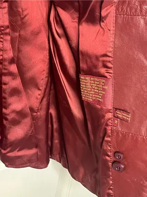 Etienne Aigner Vintage Oxblood Leather Blazer Style Jacket 80s Sz 14 thumbnail 13