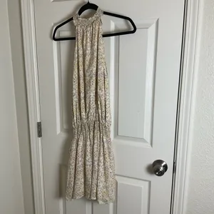 Fate Floral Smocked Halter Mini Dress Woman’s Size Small thumbnail 12