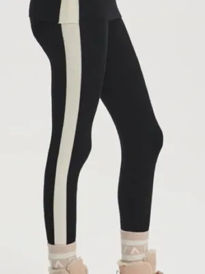 Varley Aiden Rib Knit Leggings, Black, size Medium, NWOT Display thumbnail 2