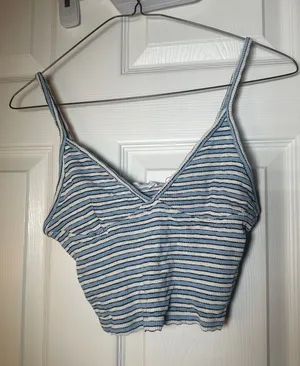 Cotton on Striped Crop Tank‎ Top thumbnail 1