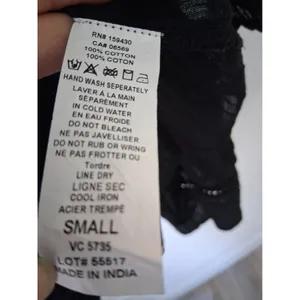 ELAN Black Off Shoulder Mini Dress Ballooo Sleeve Tunic size S 100% Cotton Gauze thumbnail 10