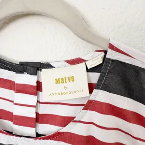 [Anthropologie] Maeve Red Gray Striped Wide Leg Sleeveless Jumpsuit Cotton Sz XL thumbnail 11