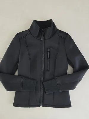 Zara Black Bomber Jacket with High Collar Size XS. thumbnail 5