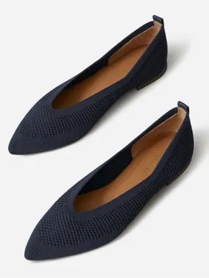 Everlane Black ReKnit 40 Hour Pointed Toe Ballet Flats US 11 thumbnail 1