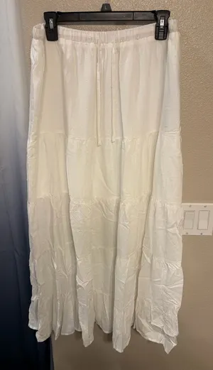 Amazon Maxi Skirt White thumbnail 1