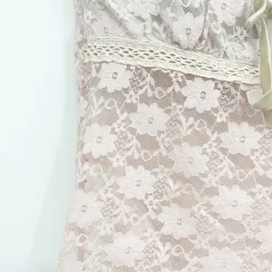 Womens Baby Pink Sheer Floral‎ Lace Coquette Fairycore Cap Sleeve Dainty Top S thumbnail 5