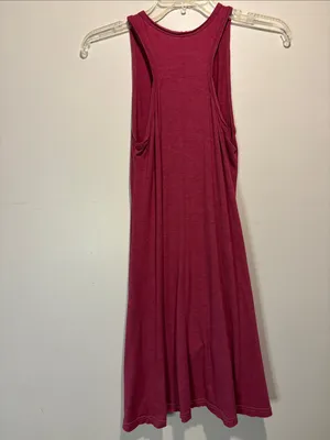 Natural Life Crew Neck Sleeveless Maroon Knot Front Tunic Mini Dress Size XS thumbnail 2