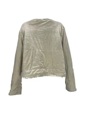 Lauren Conrad Womens Gold Shimmer Velvet Jacket Size L Full Zip Lightweight thumbnail 8