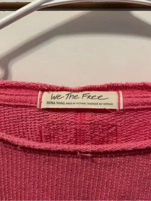 Free People Off My Mind Cropped T-Shirt Pink thumbnail 4