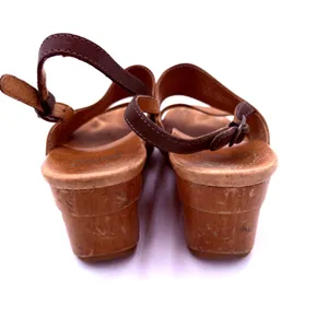 Dansko Women's Leather Tamia Brown Wooden Wedge Heels Size 39 / 9 thumbnail 5