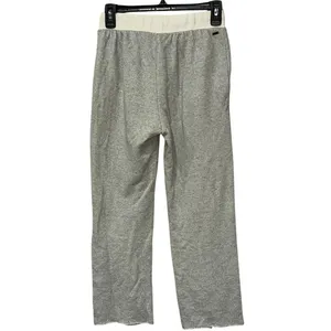 O’Neill Lounge Pants Womens Small Gray Cream Striped Drawstring Wide‎ Leg Casual thumbnail 2