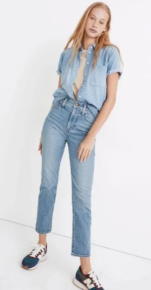 Madewell The Perfect Vintage Jeans Straight High-Rise Leg 27 thumbnail 1