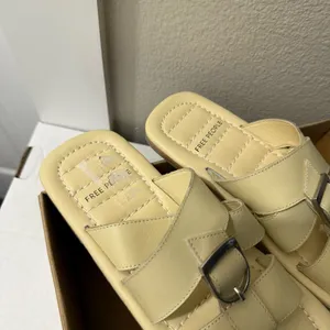 Free People Women’s 6.5 Cream Sloan Buckle Sandals thumbnail 2