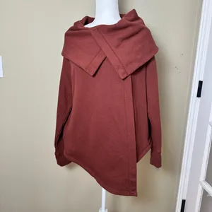 Nordstrom ZELLA New NWT Drape Neck Sweatshirt Topper Jacket Size Large thumbnail 2