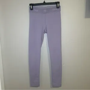 Aritzia TNA Purple Logo Mid Rise 7/8 Leggings Women’s Size Small thumbnail 2