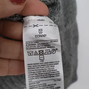 Gap Sweater Womens XS Pointelle Knit Gray Long Sleeve Crew Neck Excellent thumbnail 4
