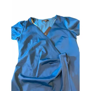 NWT Lulus Blue Wrap Cocktail Dress - Size M thumbnail 9