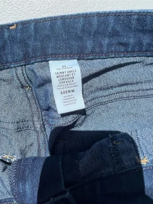 H&M Two-Tone Dark Blue Straight Leg Jeans thumbnail 2