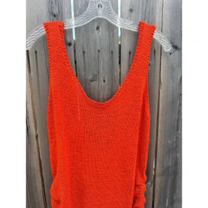 SNDYS Byron Women's Burnt Orange Crochet Scoop Back Mini Dress Sz Small thumbnail 4