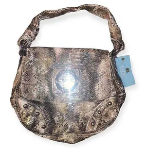 Kathy Van Zeeland Snake Skin Print Shoulder Bag thumbnail 1