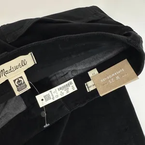 Madewell Superwide Leg Pants Corduroy Black High Rise Stretch Cotton US 25 NWT thumbnail 10
