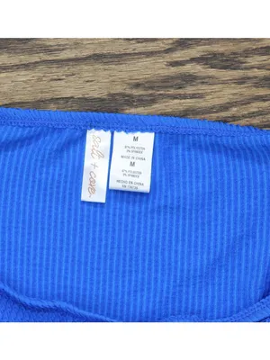 NWT Salt + Cove Juniors Rib Scrunch Cover-up Skirt SC251008CB Cosmic Cobalt M thumbnail 6