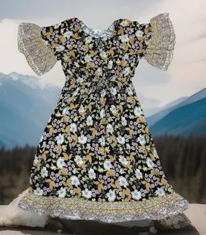 Y2K Aveology Follow‎ Your Heart Maxi Dress Sz 16 Boho Floral Cottagecore Gypsy thumbnail 1