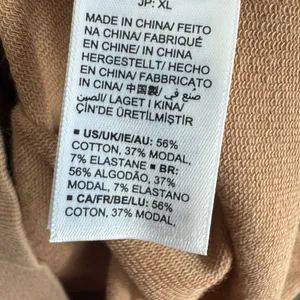 The Drop Women Light Brown Cotton Modal Relaxed Fit Pullover Hoodie Size L thumbnail 5
