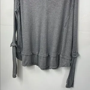 Free People We The Free Laguna Thermal Tunic Top Gray Size Medium oversized thumbnail 5