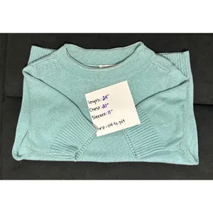 Pendleton Women's Large Blue Short Sleeve Sweater Lightweight‎ Cotton Knit Top thumbnail 3