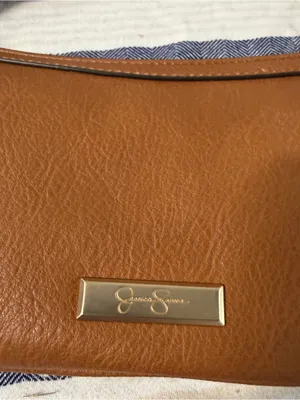 Jessica Simpson NWT Sherpa Shoulder Bag Camel Faux Leather Hobo Purse thumbnail 2