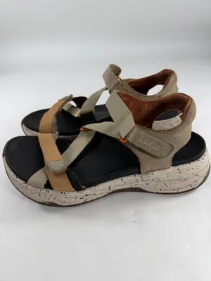 Taos‎ Active Comfort Sandals Beige Hook Loop Platform Walking Shoes Womens 8 thumbnail 5