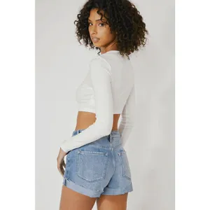 KanCan Jovana Ultra High Rise Shorts Light Wash 13/30 EUC‎ thumbnail 5