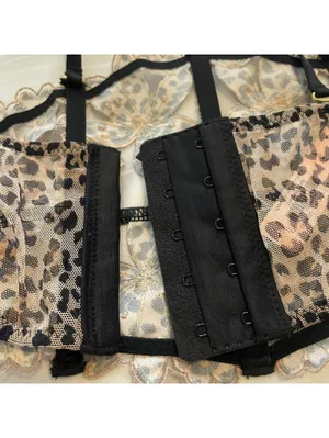 NWT Victoria’s Secret Lace Waist clincher Garter Hooks Xs/S Animal Print Floral thumbnail 11