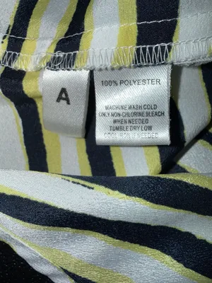 Ann‎ Taylor Loft Women's Striped Short Sleeve Blouse with Back Button Detail thumbnail 7