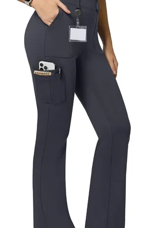 Women's Dark Gray Utility yoga Pants with Side Cargo Pockets thumbnail 1