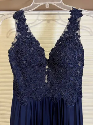 Sherri Hill Blue Prom Dress thumbnail 8