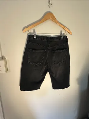 NWOT Agolde high waist Bermuda shorts black 27 thumbnail 4