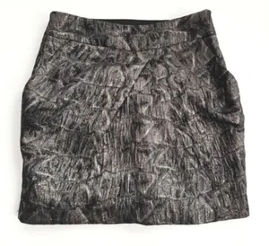 Karen Millen England bronze metallic 6 jacquard mini skirt thumbnail 1