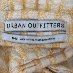 Urban Outfitters Yellow Gingham Cropped Pouf Shoulder Preppy Back Tie Top thumbnail 3