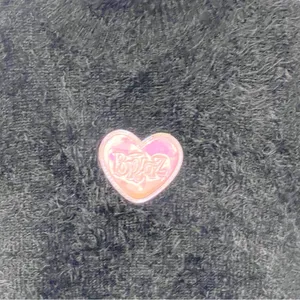 Dolls Kill x Bratz Size XS Black Eyelash Pink‎ Heart Short Sleeve Knit Top thumbnail 2