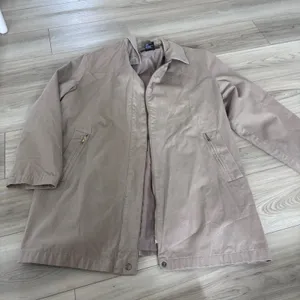 SM2 Tan Khaki Full Zip Cotton Utility Jacket Womens Large Mid-Length Coat‎ thumbnail 1