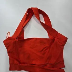 Superdown Elva Halter Tie Top in Poppy thumbnail 5