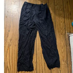 GAP Wide Leg Trousers 10 Black 100% Lyocell Soft Relaxed Workwear Pants thumbnail 5