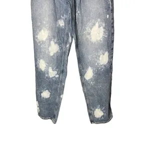 PacSun Womens 90s Boyfriend Jeans Blue Wash‎ Bleach Spots High Waist Size 27 thumbnail 3