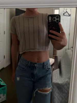 LA Hearts Crop Sweater Top thumbnail 1