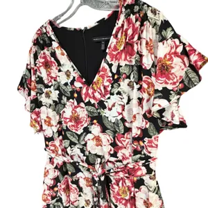 White House Black Market Fit & Flare Dress Womens XL Multicolor Floral Romantic thumbnail 3