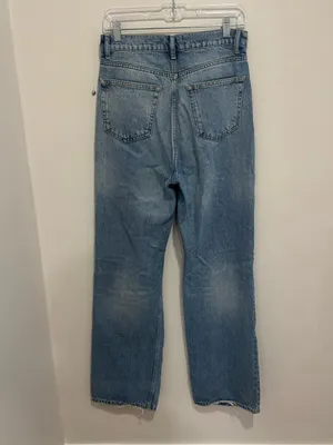 Reformation Jeans Wilder High Rise Wide‎ Leg Jeans Distressed Knees Size 28 thumbnail 3