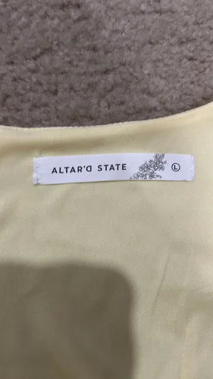 Altar'd State Dress Mini Yellow Large thumbnail 2
